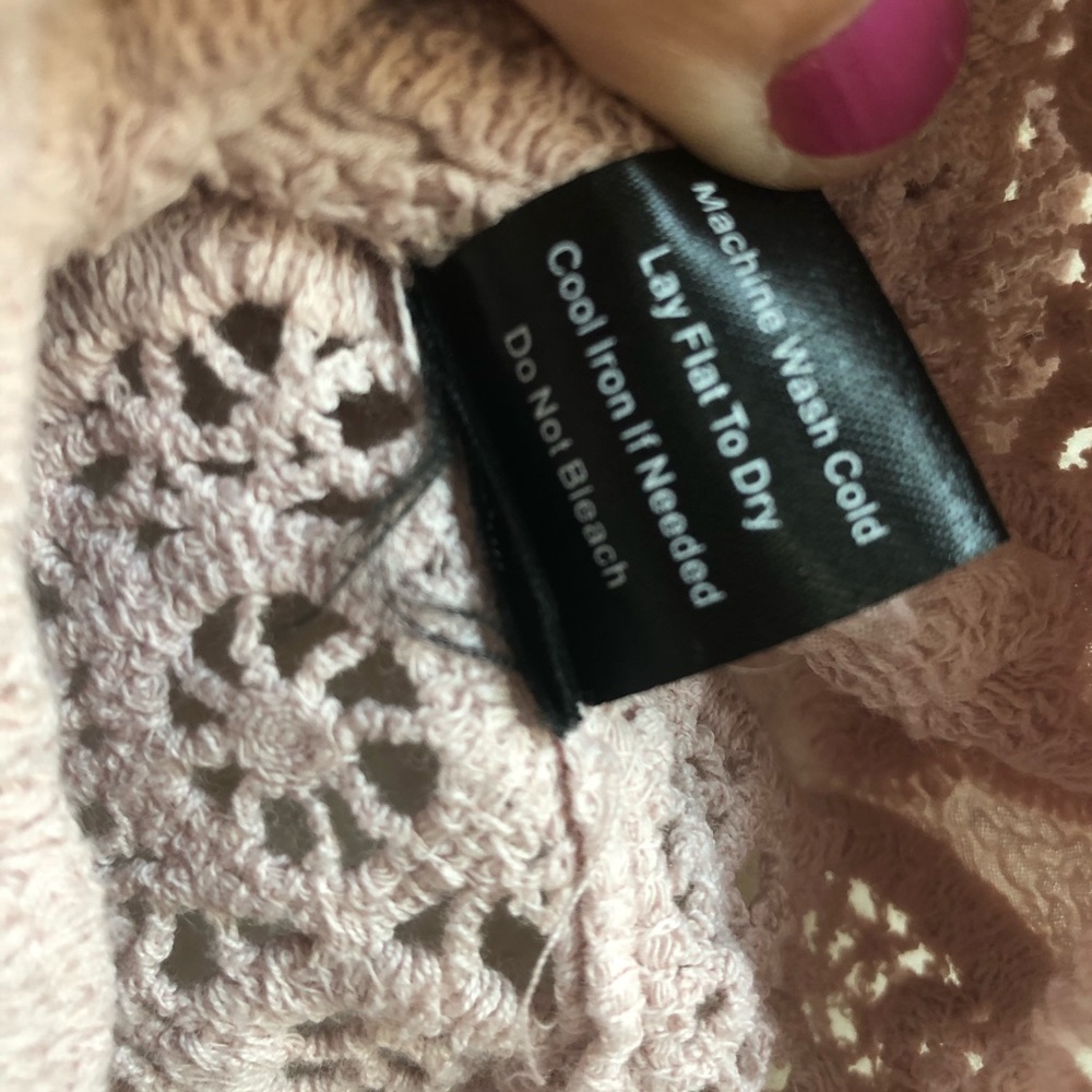 Sold POL embroidery boho feather trim blouse M/L - Picture 9 of 11